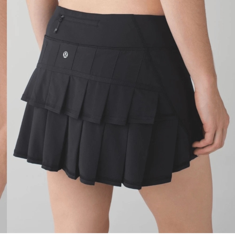 Lululemon Run: Pace Setter Skirt Skort Black- Size 10 Regular